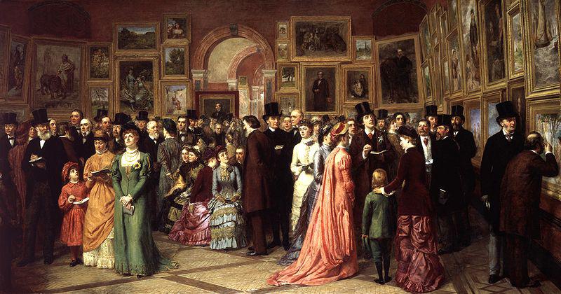 William Powell Frith A Private View at the Royal Academy oil painting image